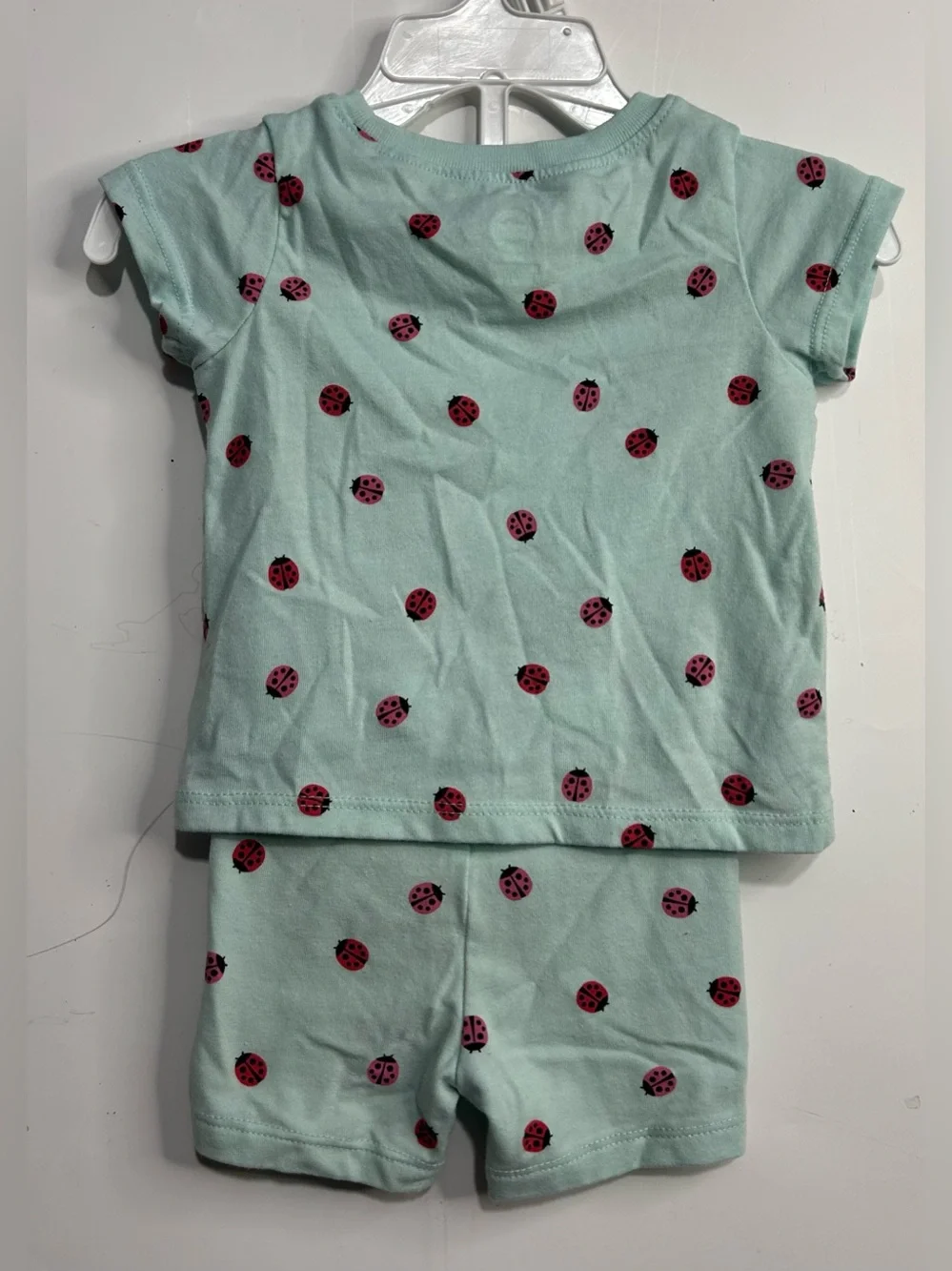 5 for $25🔥Wonder Nation Ladybug Blue Pajama Matching Short Set Baby 3-6M/ 6-9M‎